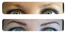 Permanent eyebrow makeup