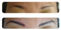 Permanent eyebrow makeup