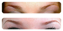 Permanent eyebrow makeup